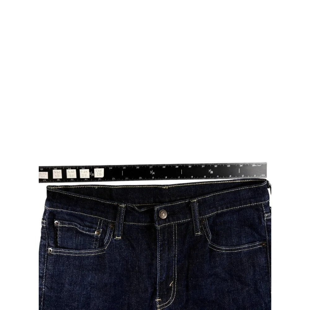 Levi's 511 Slim Fit Jeans Mens 33x30 Blue Denim Dark Wash Mid Rise Straight‎ Leg